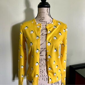 J. Crew Lemon Cardigan Size S